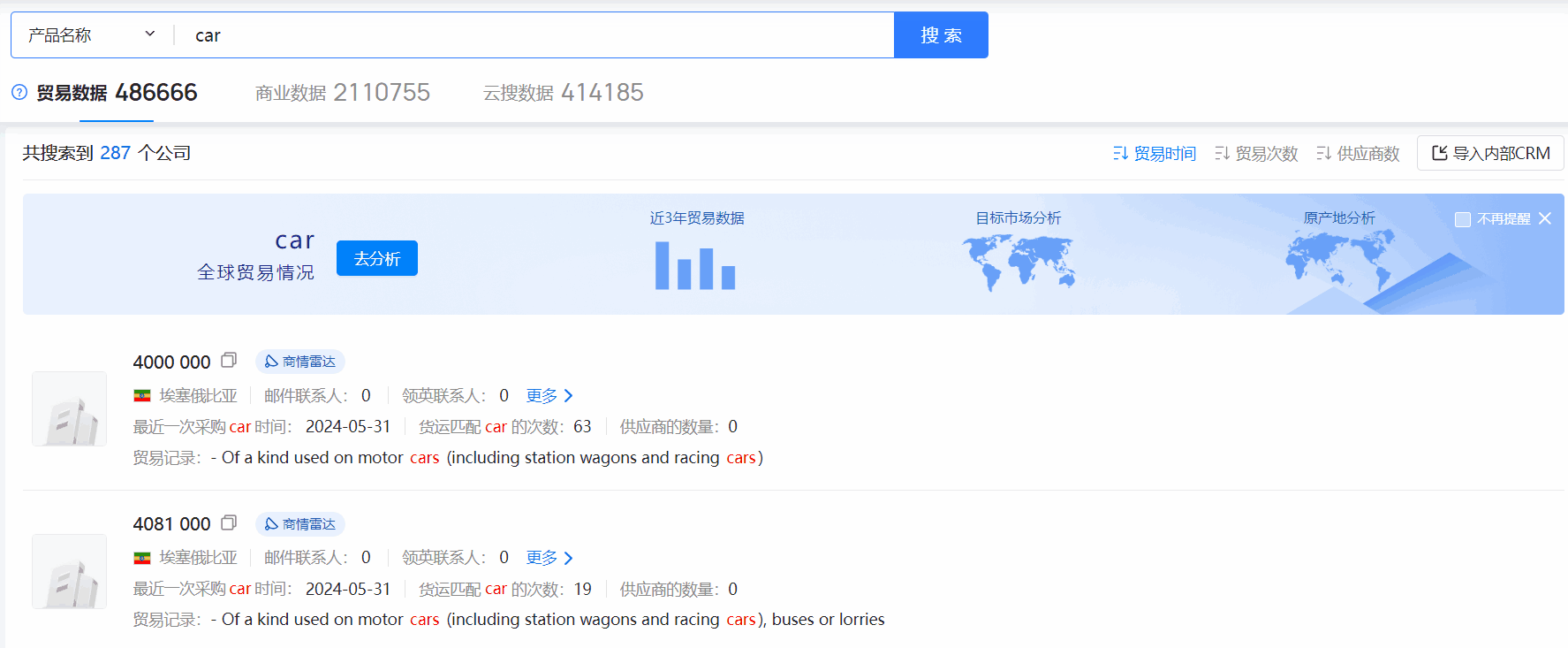 埃塞俄比亚海关数据,海关数据,凯发K8海关数据